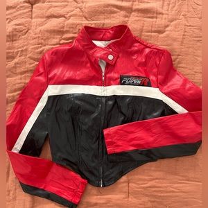 Motorcycle Faux leather top